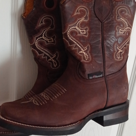 Red Diamond Rodeo Boots Square Toe - Picture 2 of 2